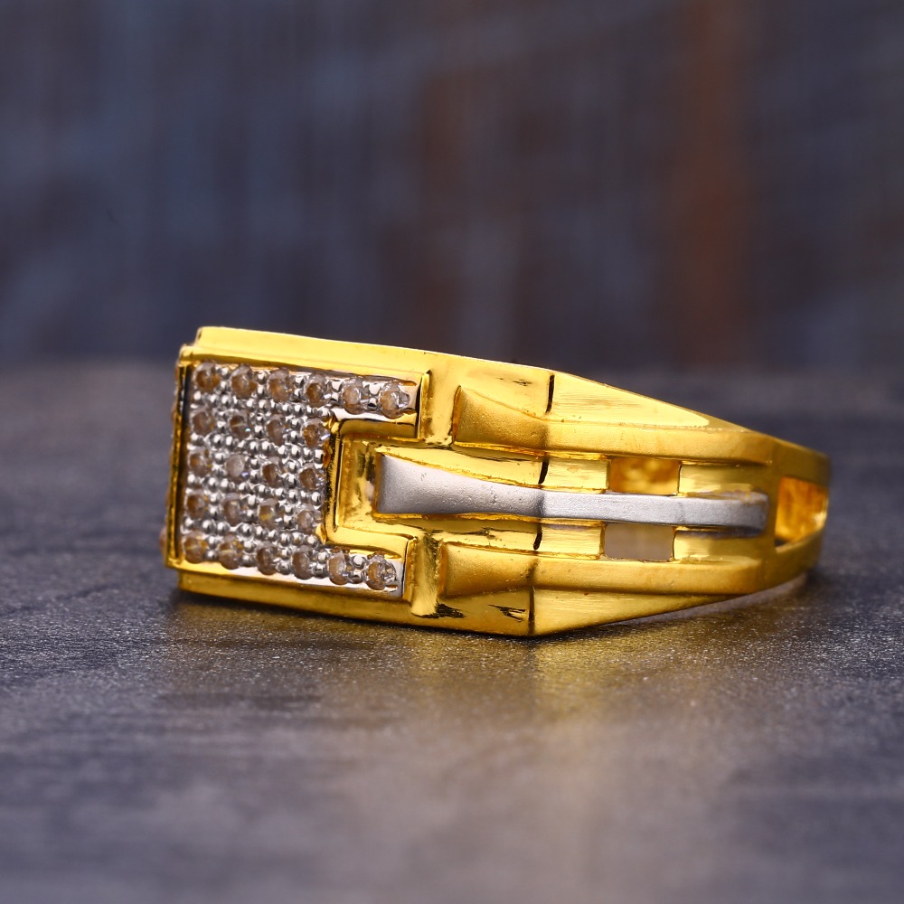 Buy quality 916 Gold CZ Hallmark Gorgeous Gentlemen's Ring MR784 in ...