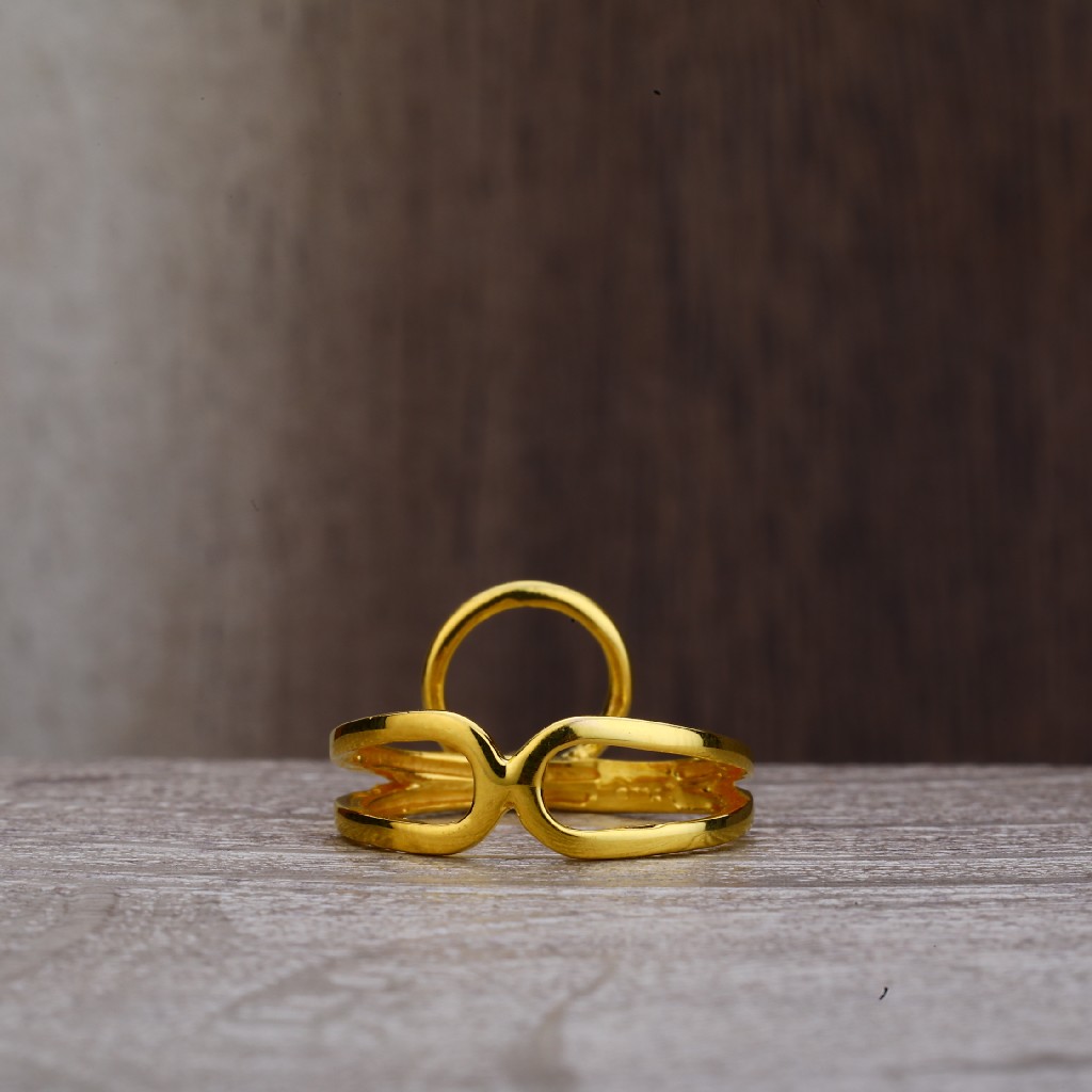 Ladies 22K Plain Gold Fancy Ring-LPR161