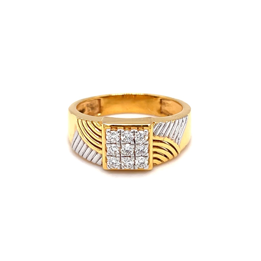 Amazon.com: Gold-Plated Full Diamond Group Setting Men's Ring Domineering Men's  Ring (9) : Clothing, Shoes & Jewelry