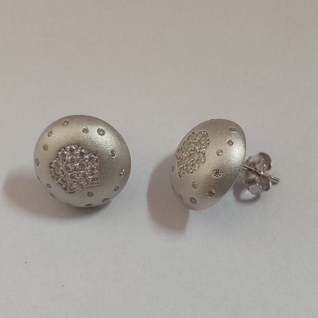 92.5 sterling silver round shape earrings