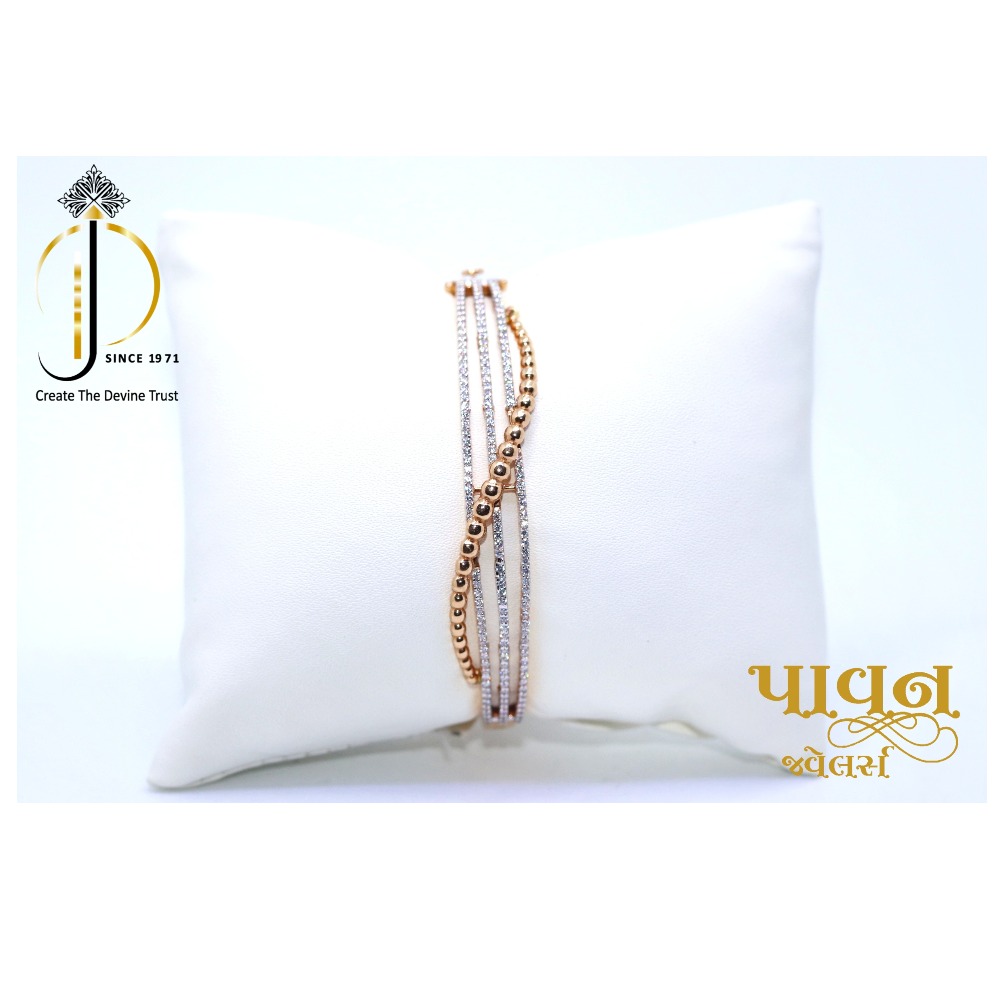 Buy quality 18k Exclusive Ladies Rose Gold Kada in Ahmedabad