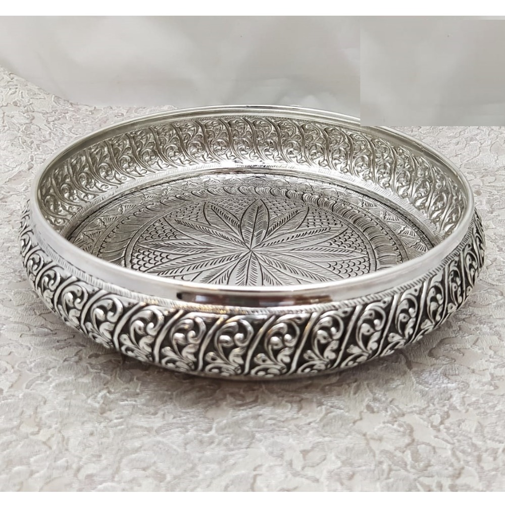 925 Pure Silver Antique Pooja Thali PO-263-36
