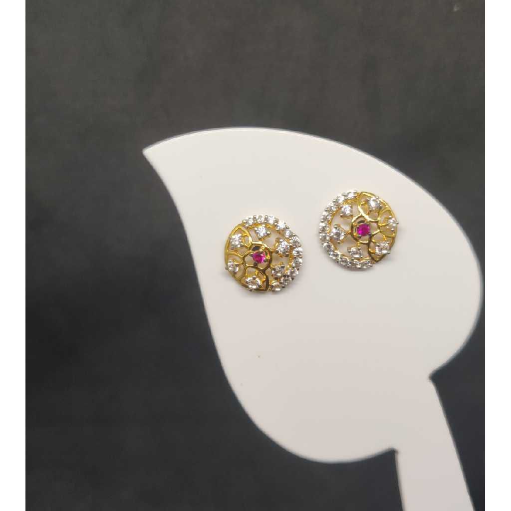 22k ladies round earring