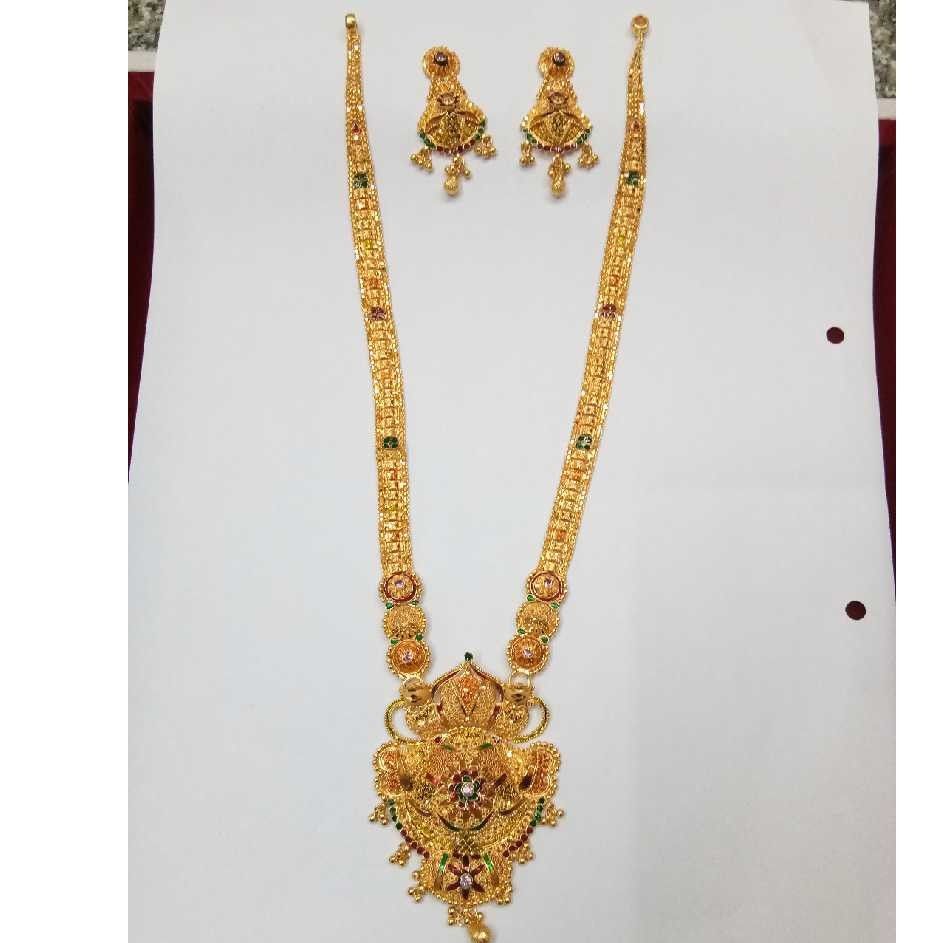 22KT Gold Fancy Long Necklace Set