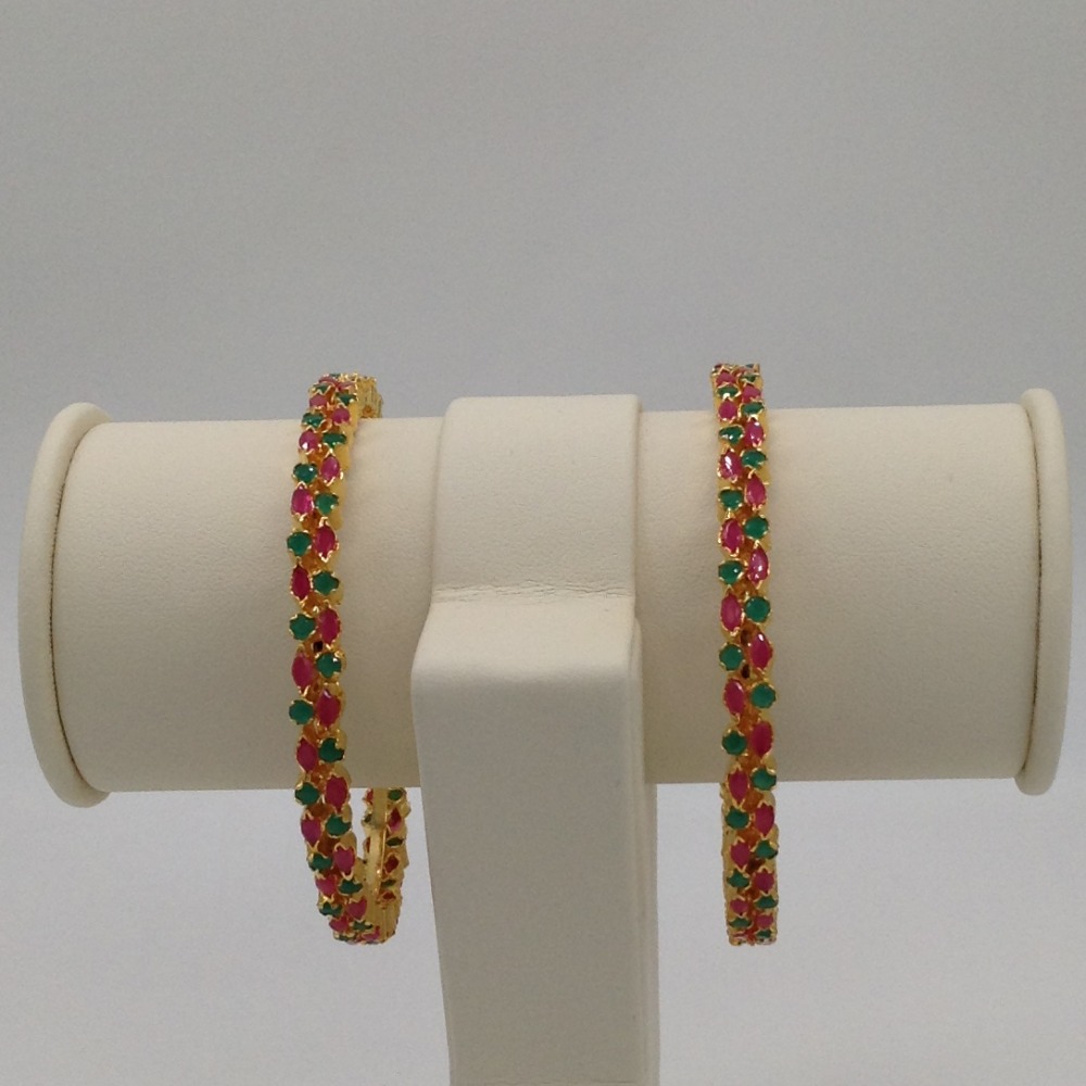 Red and green cz bangles jbg0027