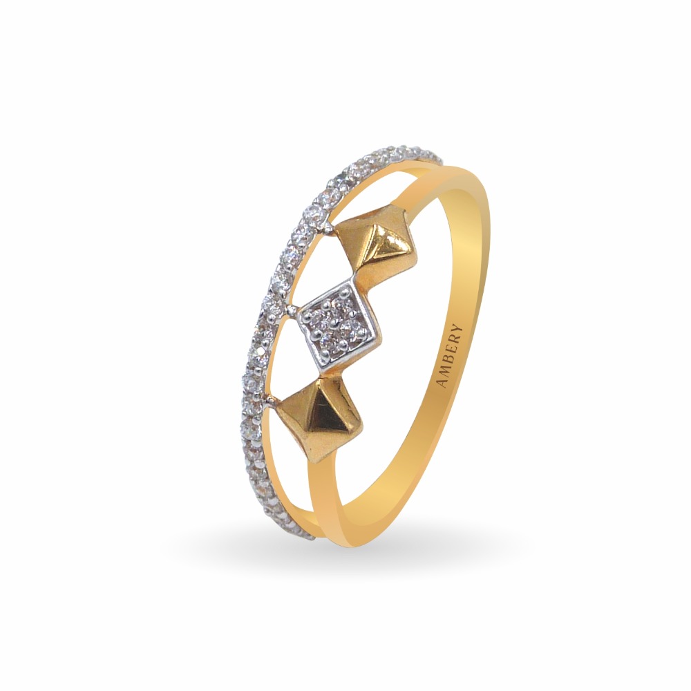 Manufacturer of 916 ladies designer long fancy gold ring lr-17080 | Jewelxy  - 68921