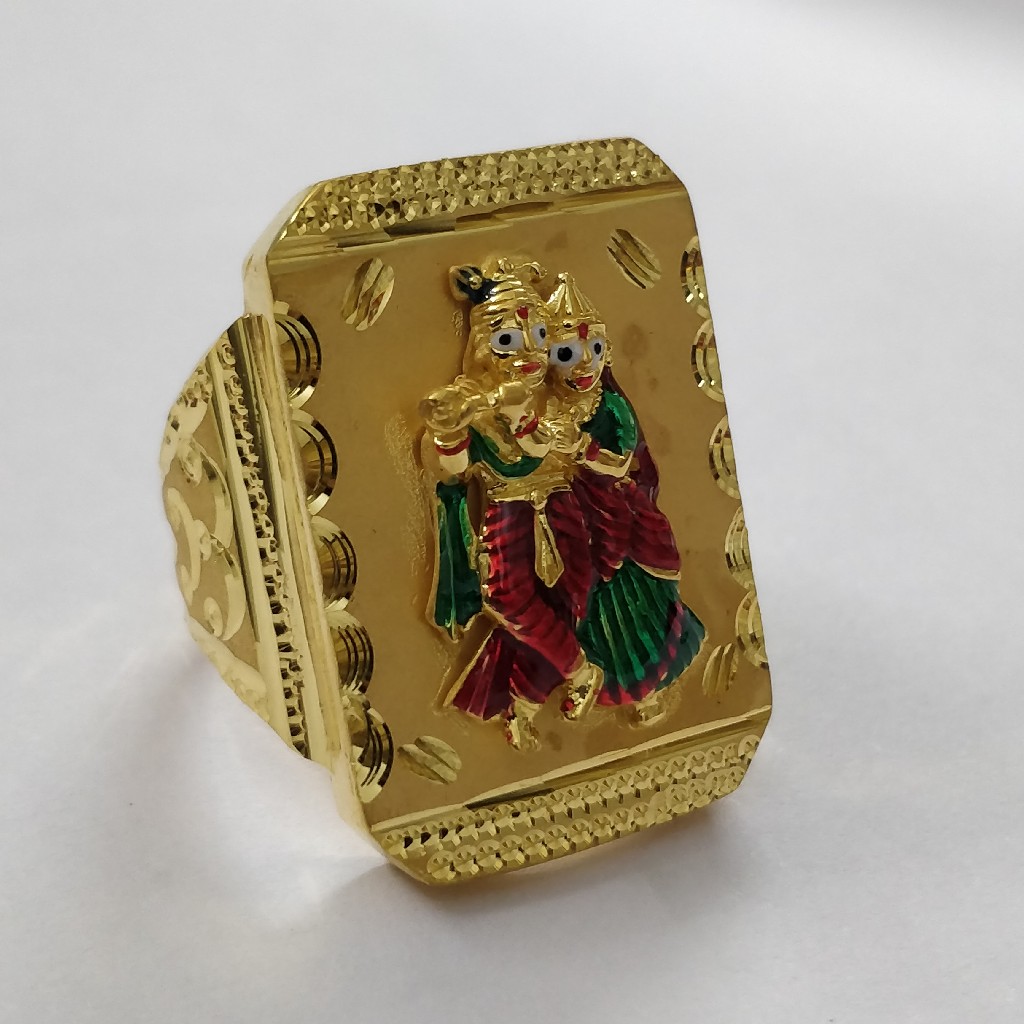 Radha krishna gold deals ring