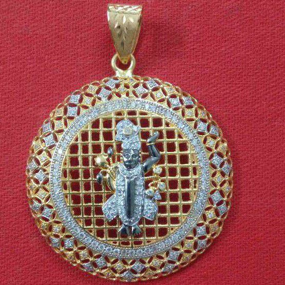 22KT Gold Casting Shrinathji Pendant