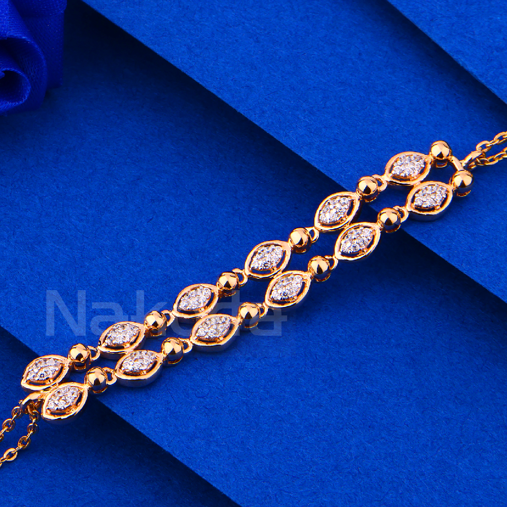 750 Rose Gold Designer Ladies Bracelet RLB108