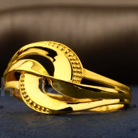 916 Gold Hallmark Classic Ladies Plain Ring LPR563