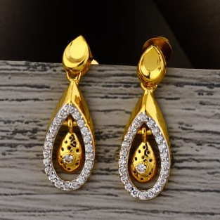 22KT Gold CZ Ladies Designer Jummar Earrings LJE541