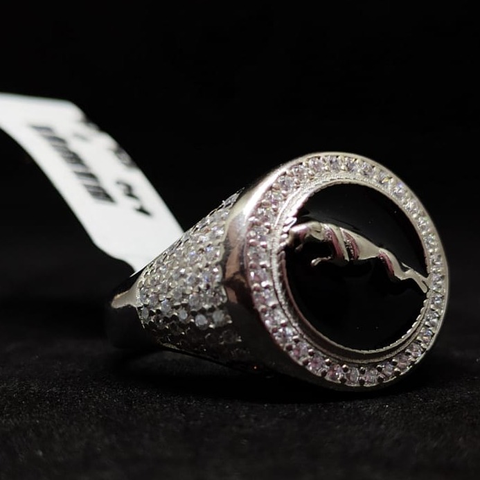 92.5 silver diamonds jaguar gents rings RH-GR248