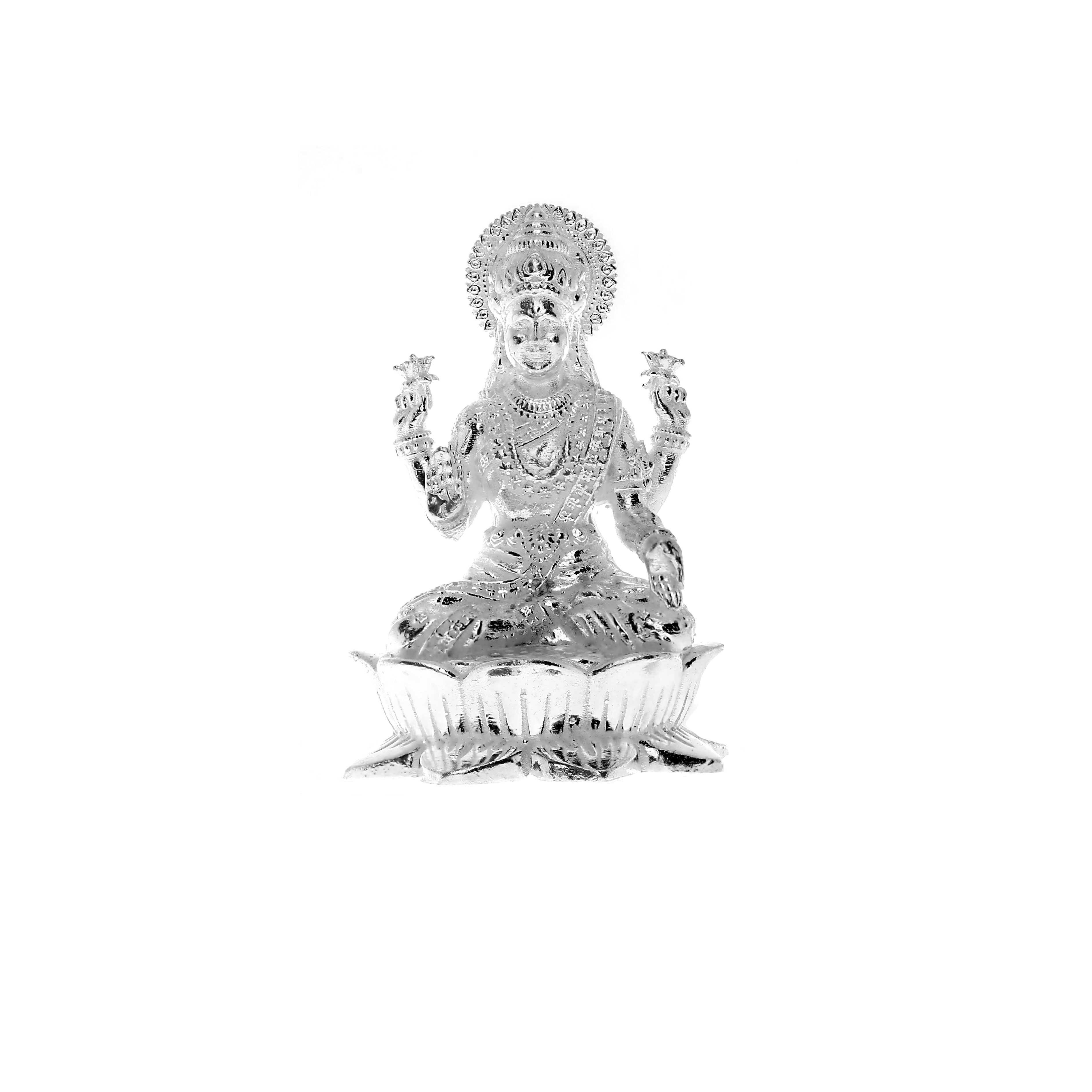 Divine Silver Lakshmi Idol