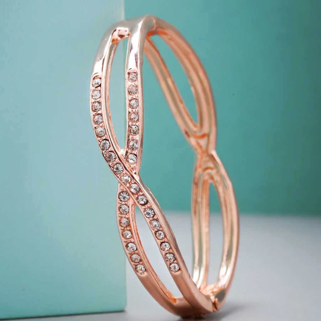 18k Diamond Rose Gold Bracelet For Women