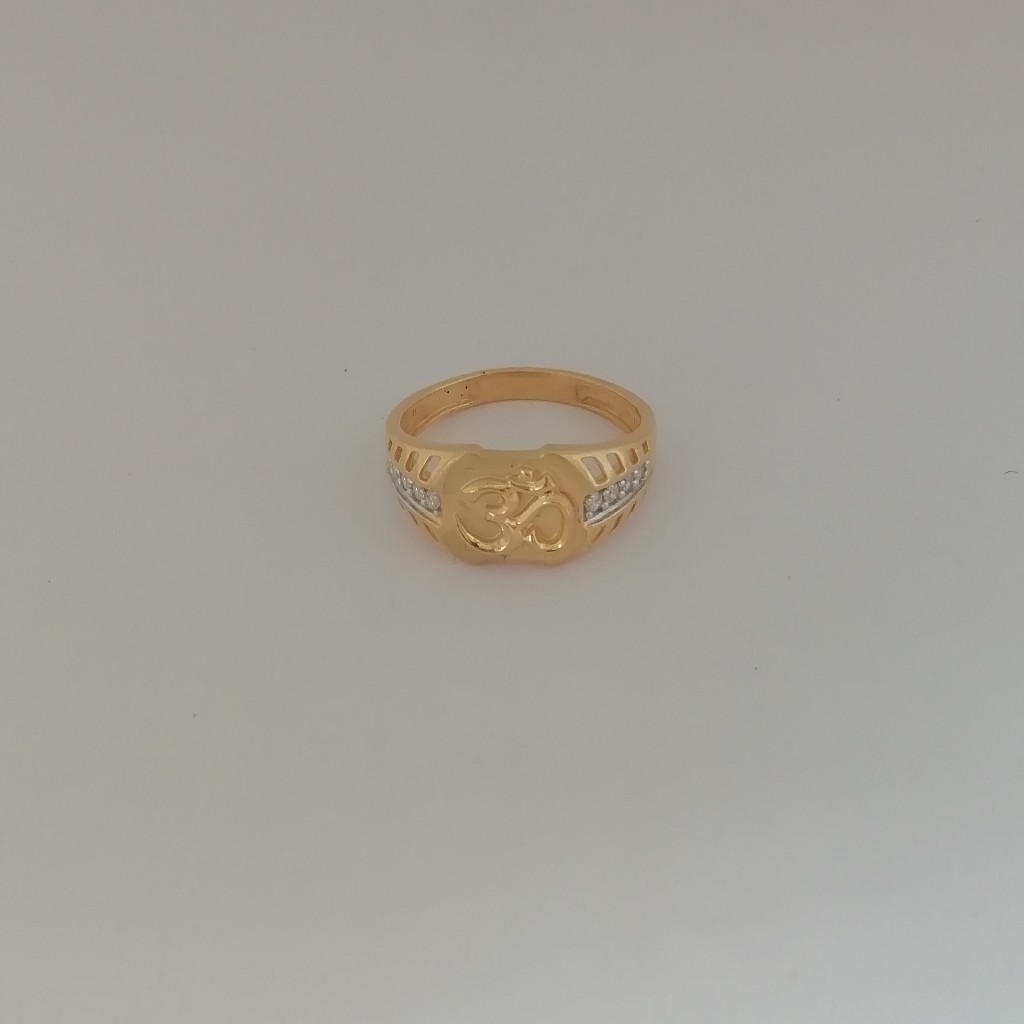 916 gold om design Gents ring