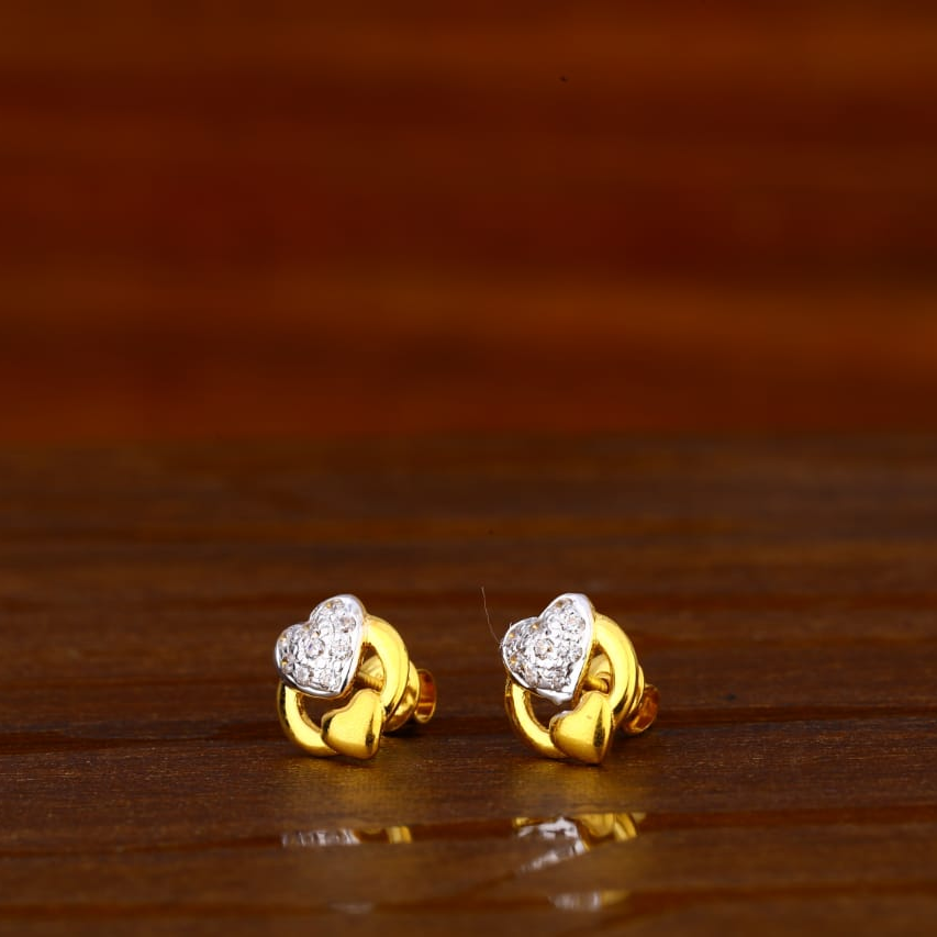 Buy quality 916 Gold Designer Ladies Tops Earrings LTE307 in Ahmedabad
