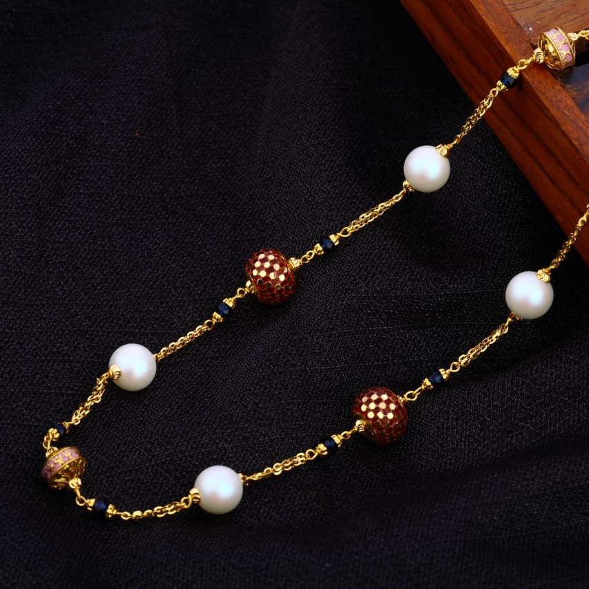 916 Gold CZ Ladies Designer Moti Mala AC190