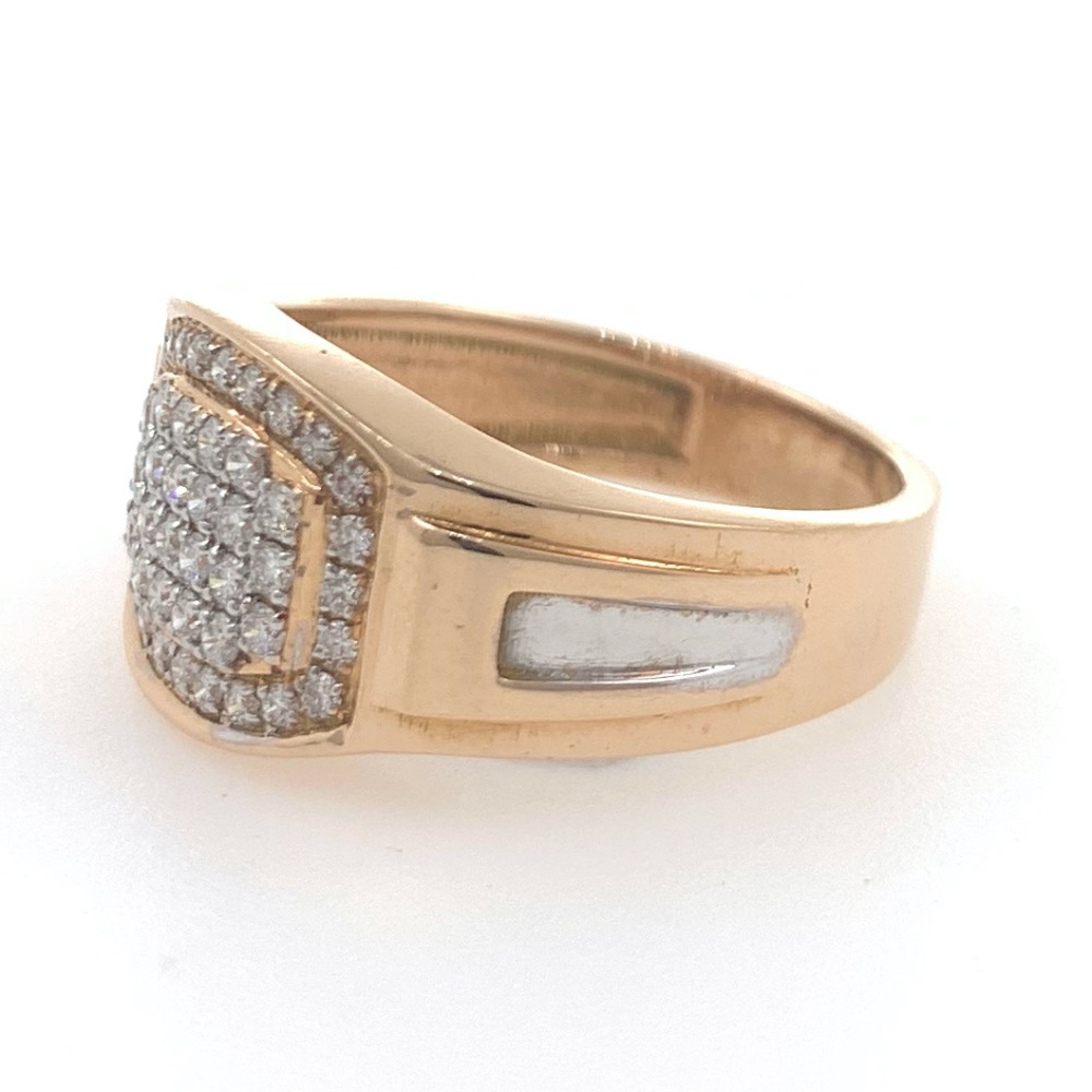 Showroom of 18kt / 750 rose gold fancy graduation band diamond ring ...