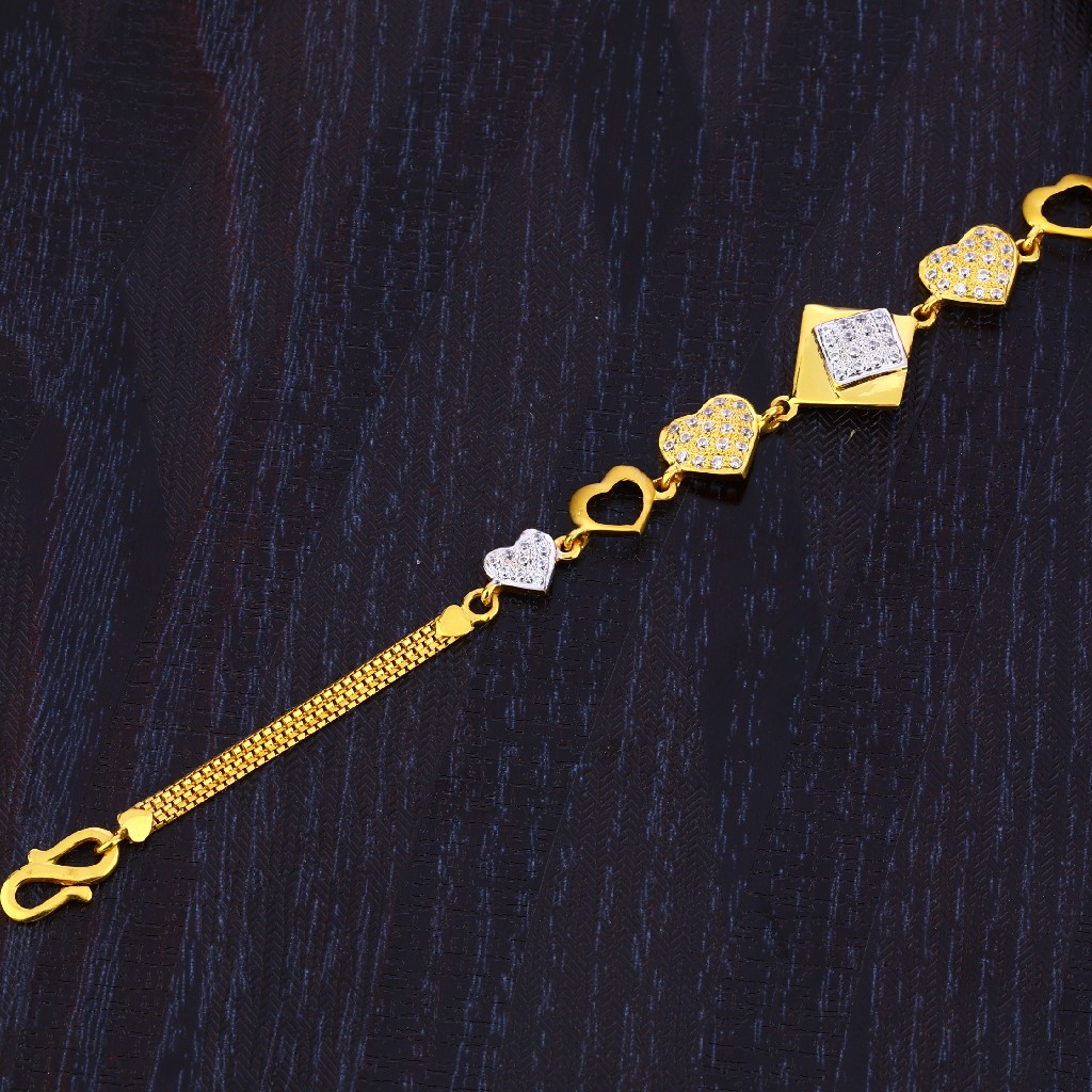 916 Gold Ladies Hallmark Designer Bracelet LB342