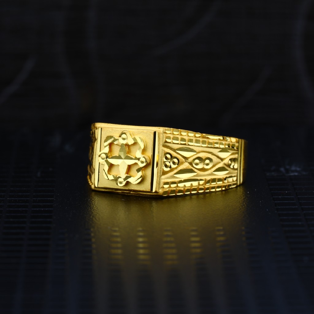 Men's Exclusive 916 Plain Casting Gold Ring- MPR25