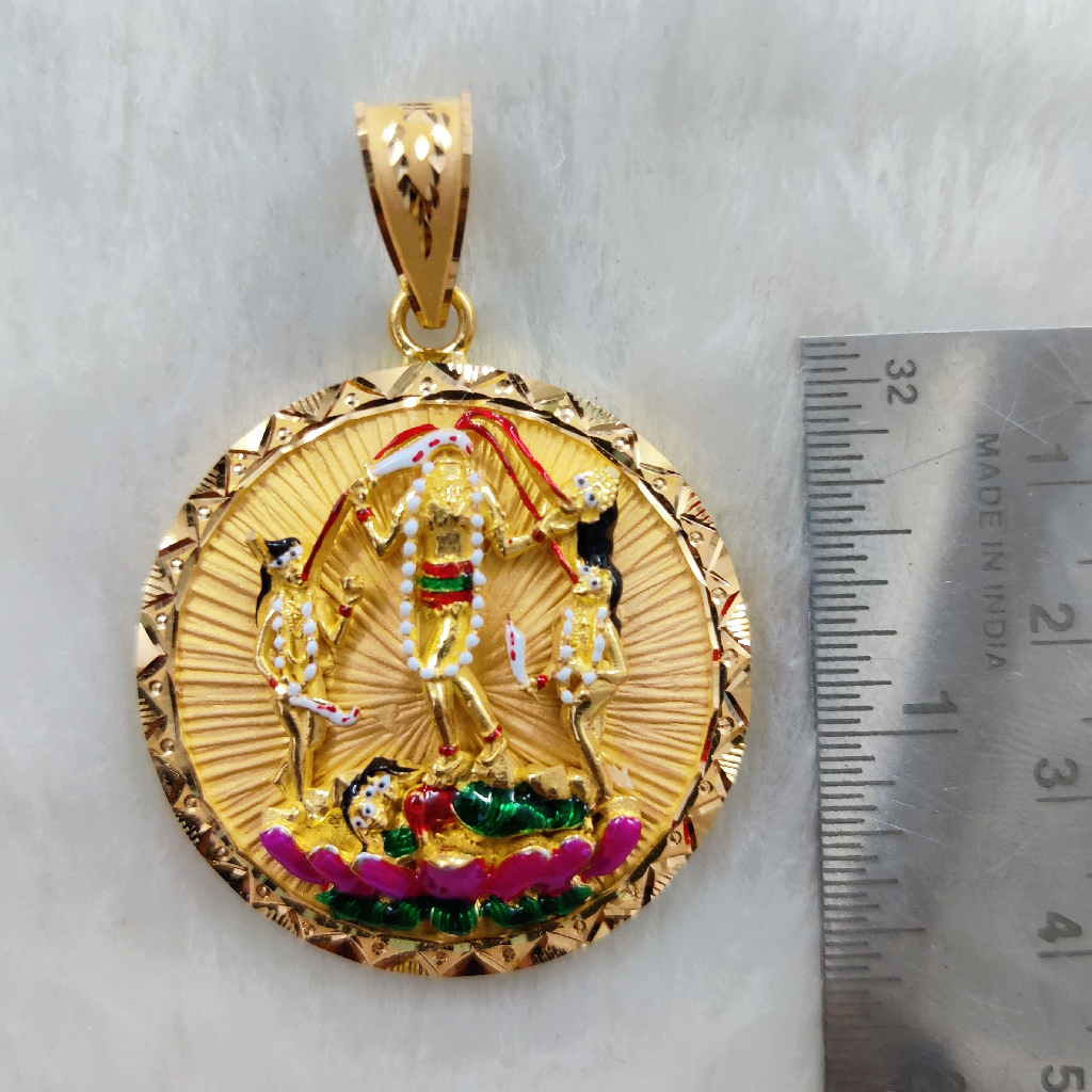 22k gold fancy gent's fulajogani maa pendant