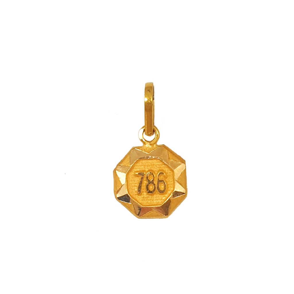18K Gold Hexagon Shaped Pendant MGA - PDG0199