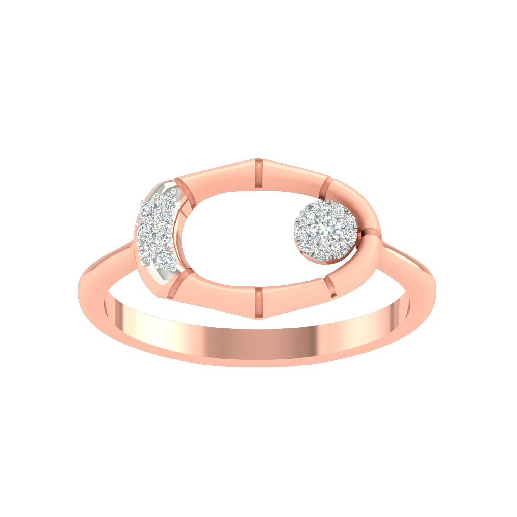 18K Rose Gold Real Diamond Classic Ring MGA - SUG0167