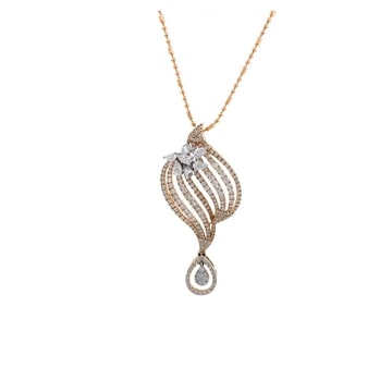 18k gold and diamond designer pendant 