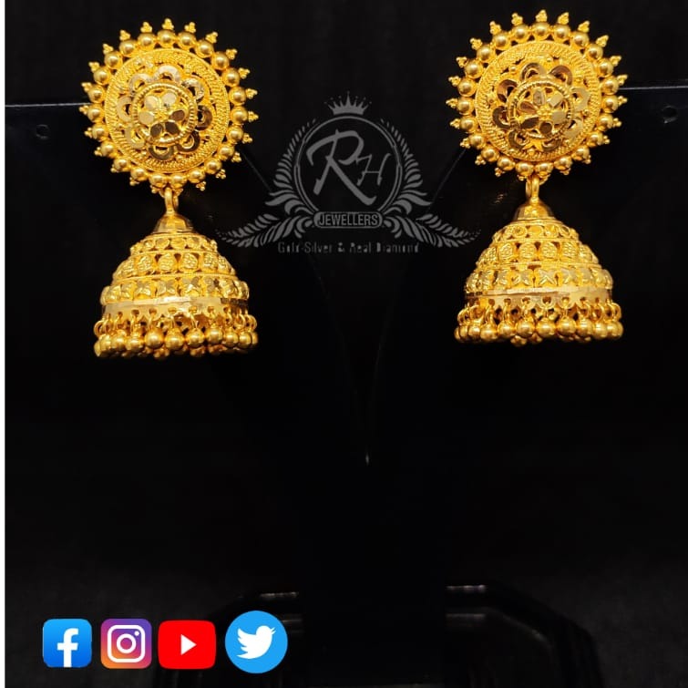 22 carat gold manufacturer of jumar earrings RH-ER126