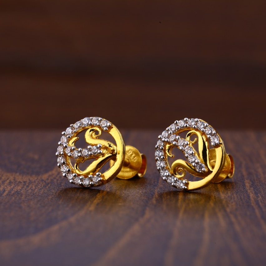 916 Gold Hallmark Exclusive Ladies Tops Earrings LTE214