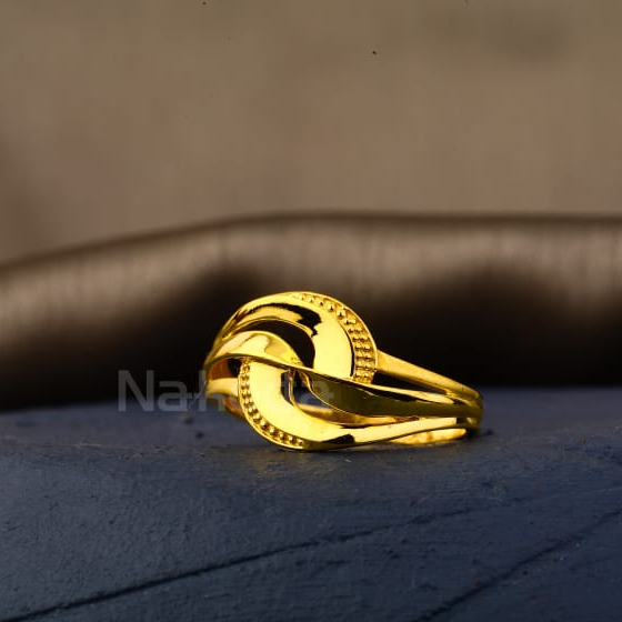 916 Gold Hallmark Classic Ladies Plain Ring LPR563
