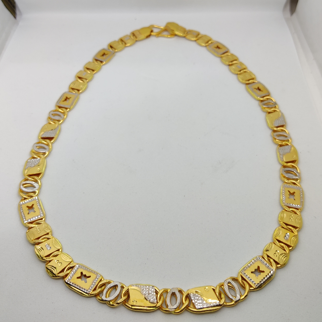 916 Gold Fancy Gent's Solid Style Chain