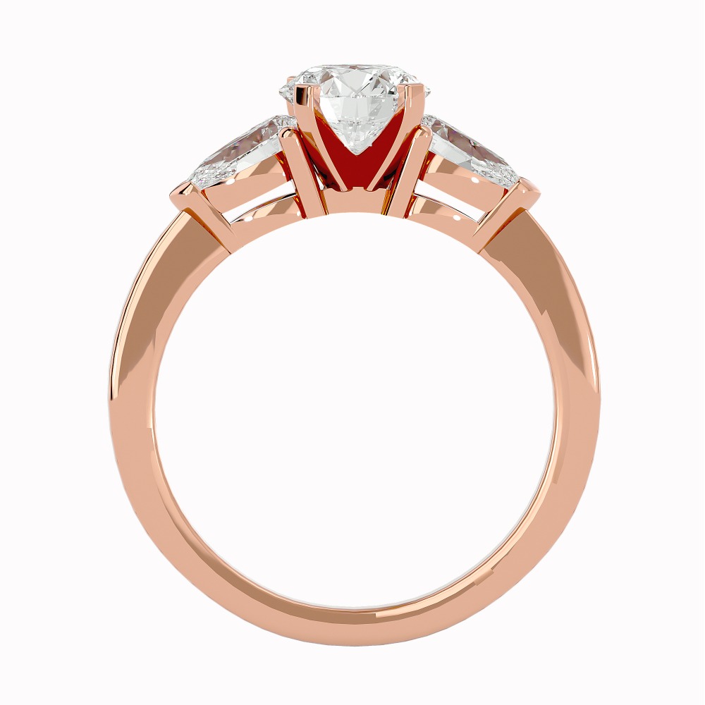 18k Rose gold Diamond modern daily wear Ring
