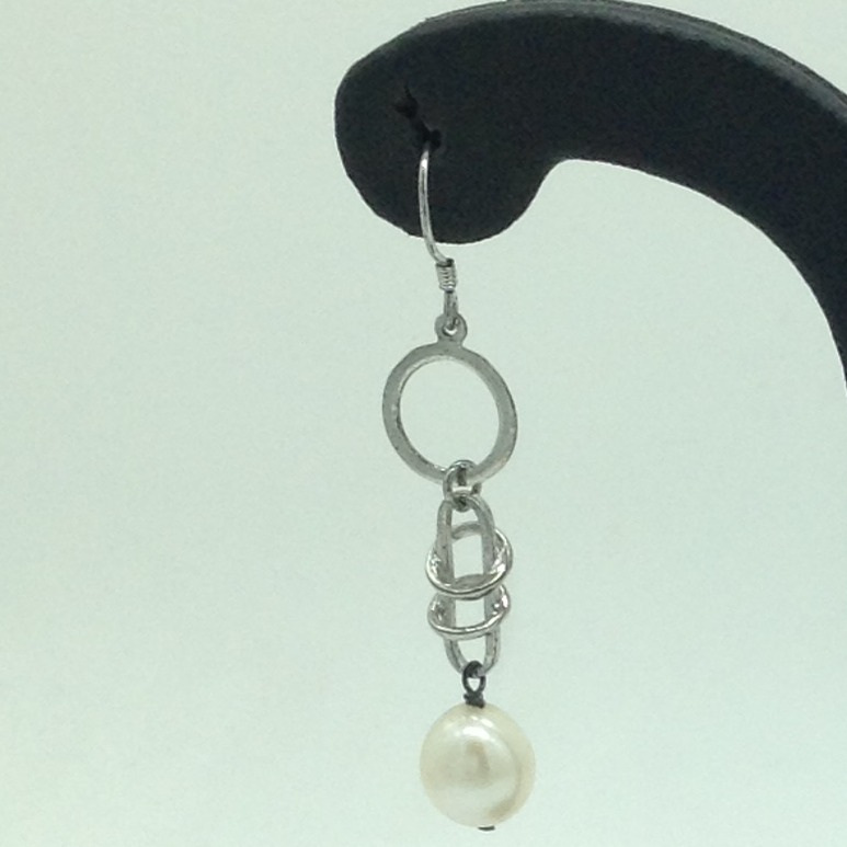 Pearl Silver Ear Hangings JER0128