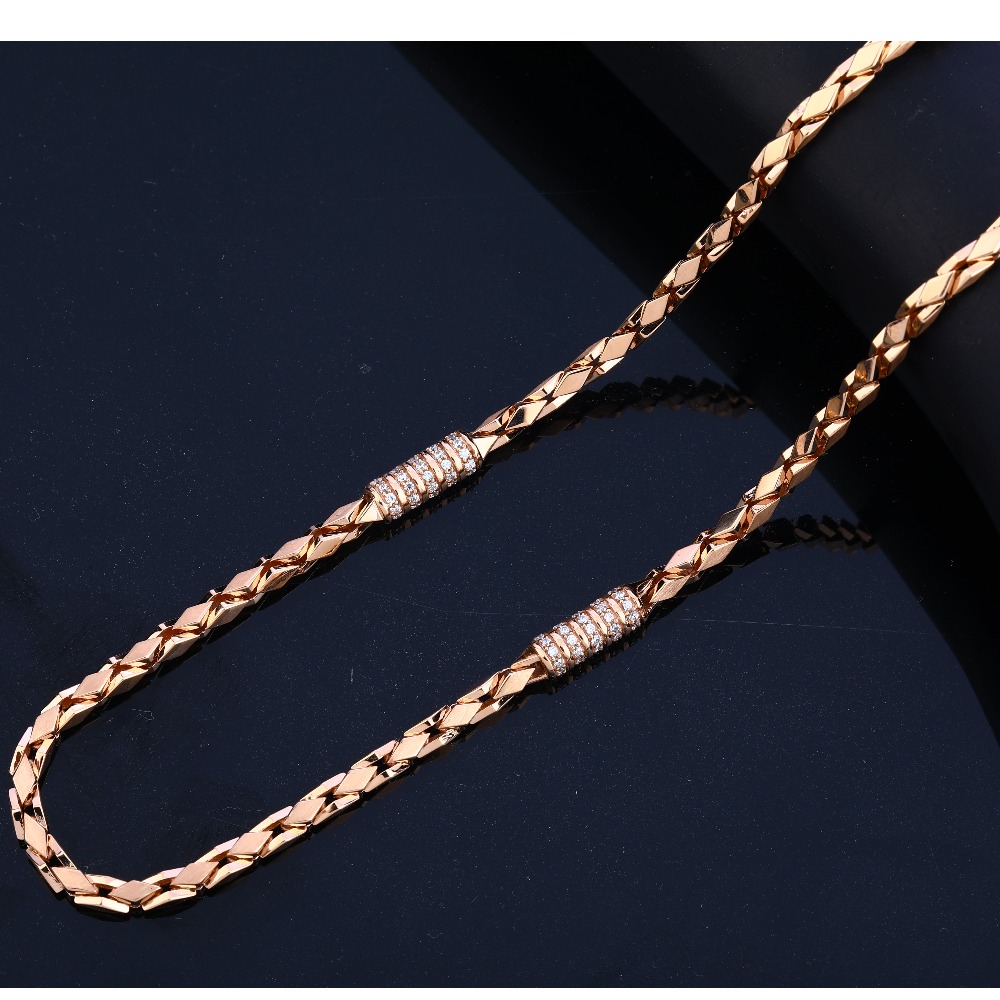 750 Rose Gold Men's Chain RMC82