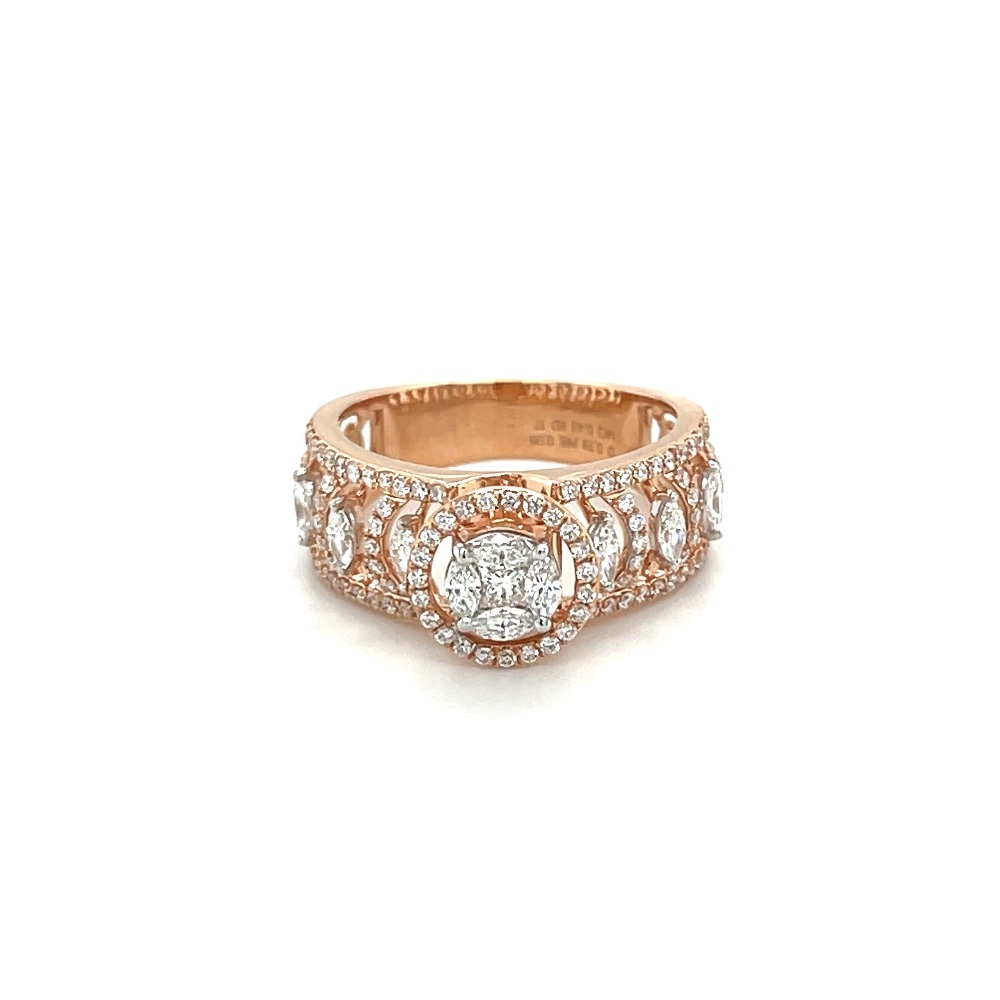 The Chunky Goddess Collection 3 ct tw. Pear Morganite Engagement Ring 14K  Rose Gold - Mabel & Main