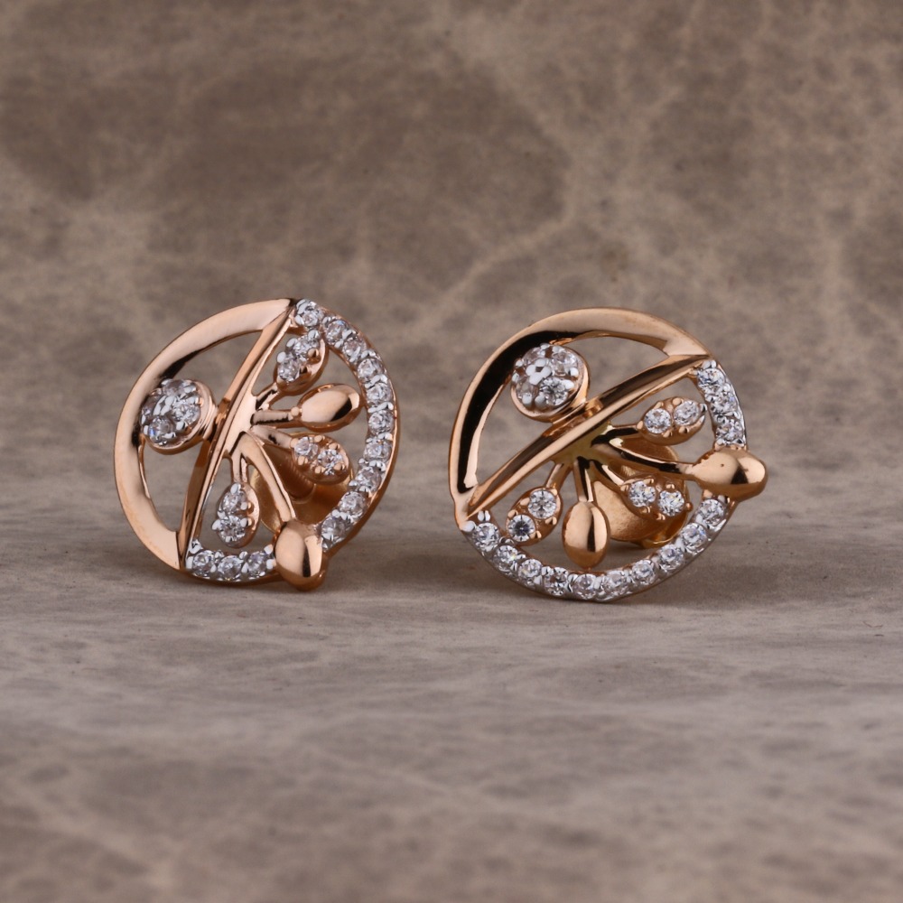 Ladies rose clearance gold earrings