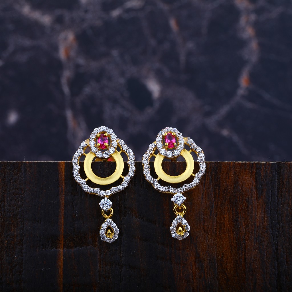 Buy quality 916 Gold Fancy Earrings-LFE77 in Ahmedabad