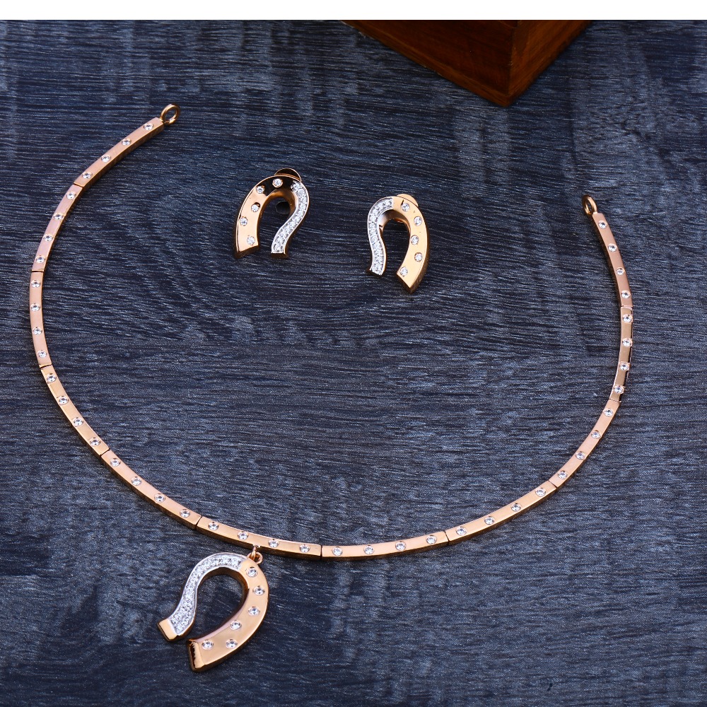 18ct  Rose Gold Classic  necklace Set RN48