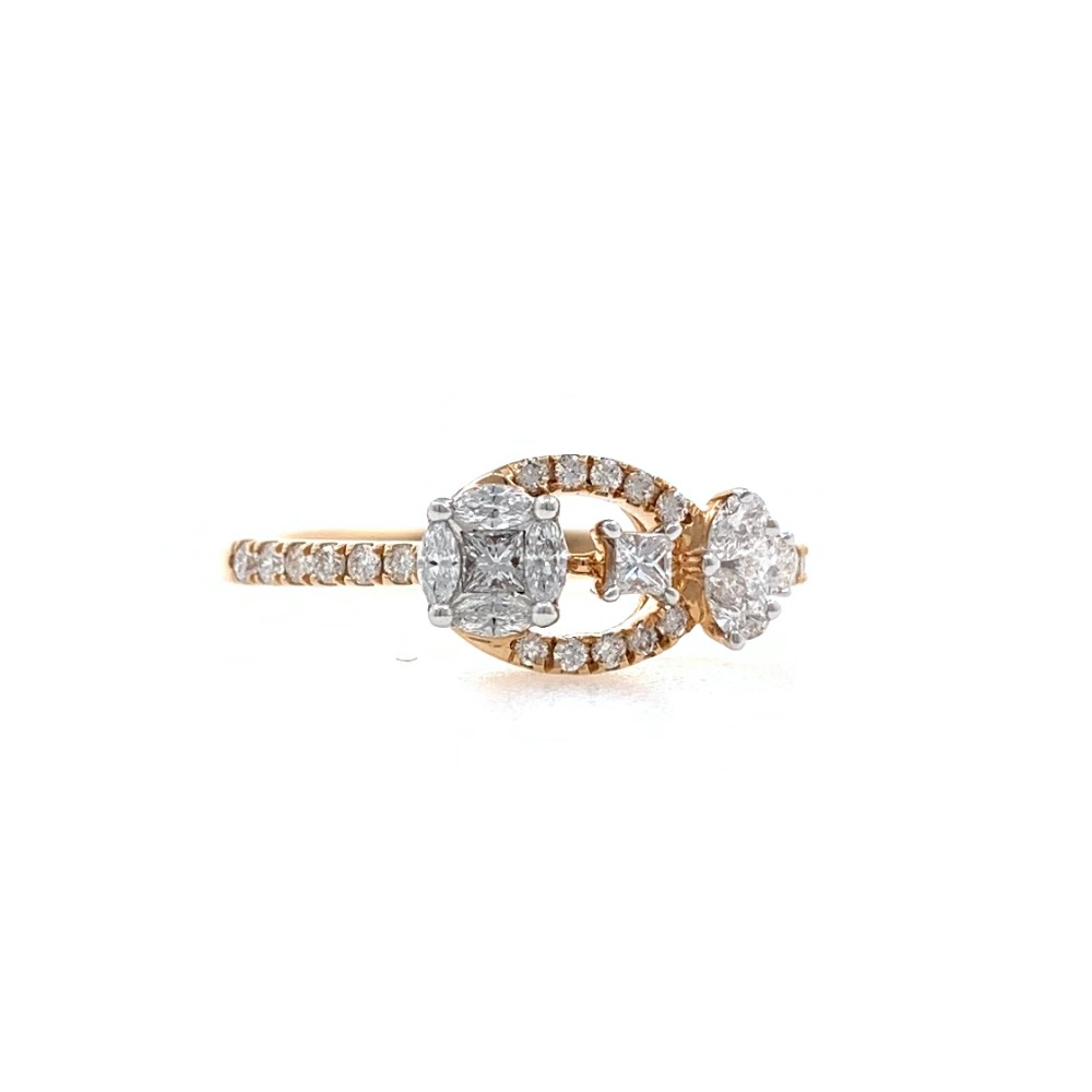 Jeune Diamond Ring for Ladies in 18k Rose Gold - 2.270 grams - VVS EF - 0.39 carats - 0LR41