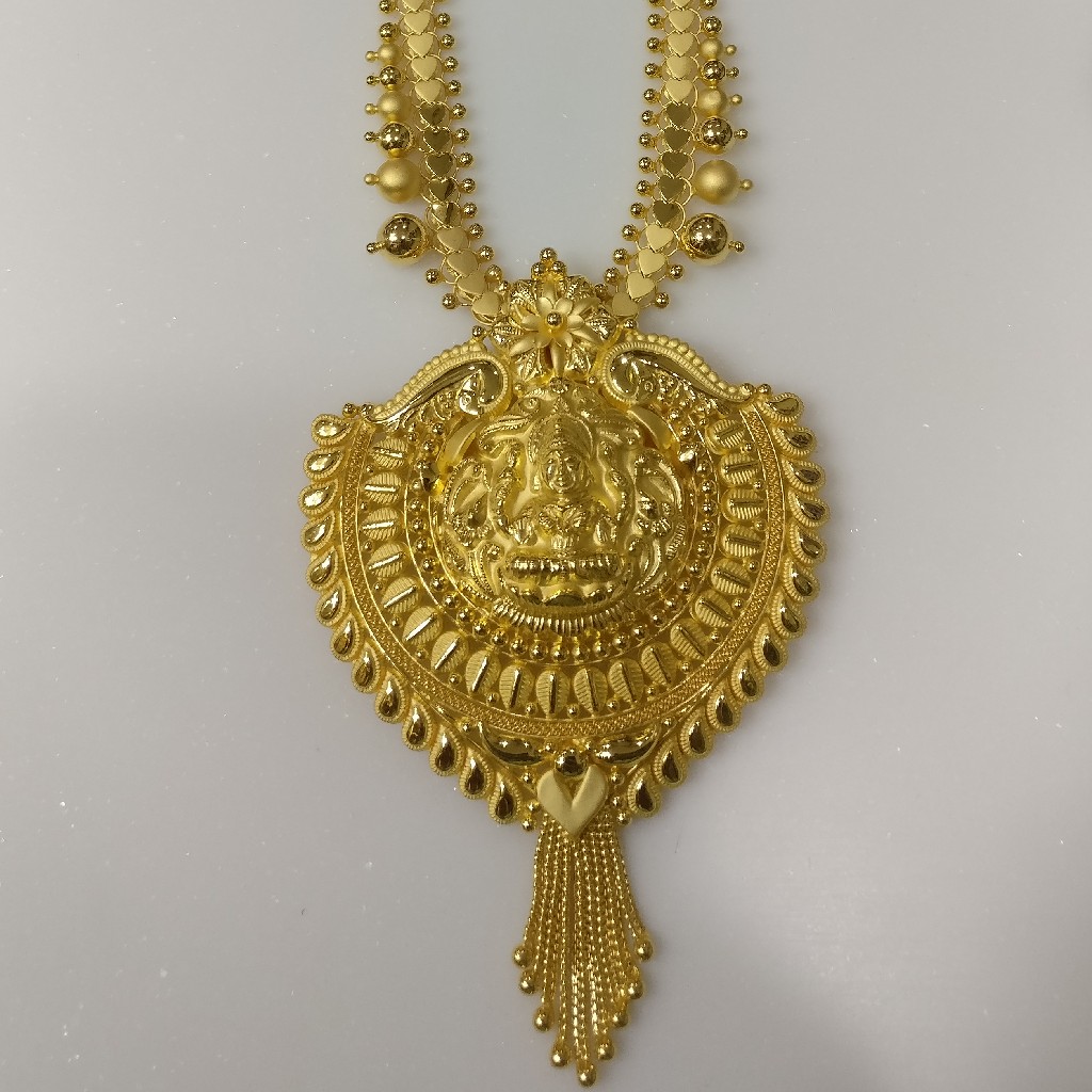 22kt gold handmade savithri haram with laxmi