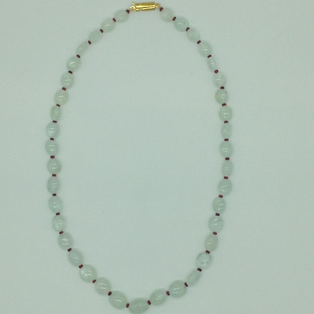 Natural Green Beryl 1 Line Necklace JSS0197