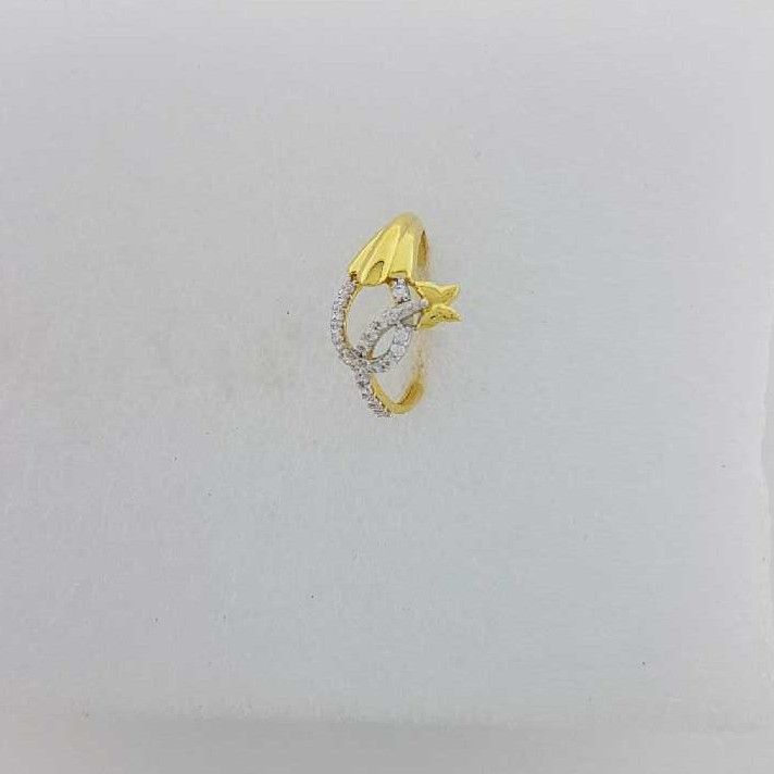 22KT Yellow Gold Ladies Prong CZ Finger Ring