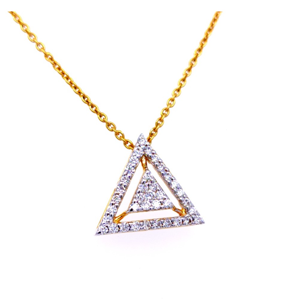 Whimsical triangular pendant