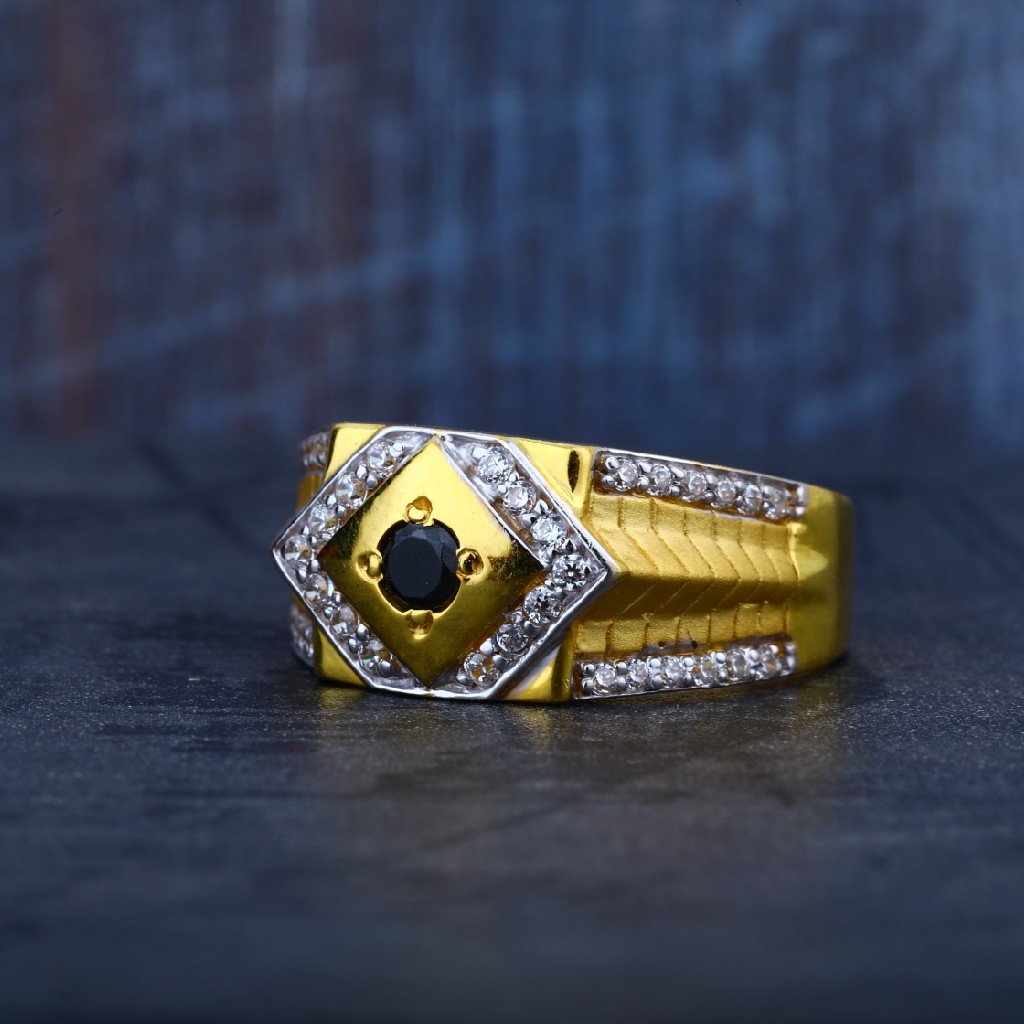 Buy quality Mens 916 Daily Wear Gold Cz Fancy Ring-MR65 in Ahmedabad
