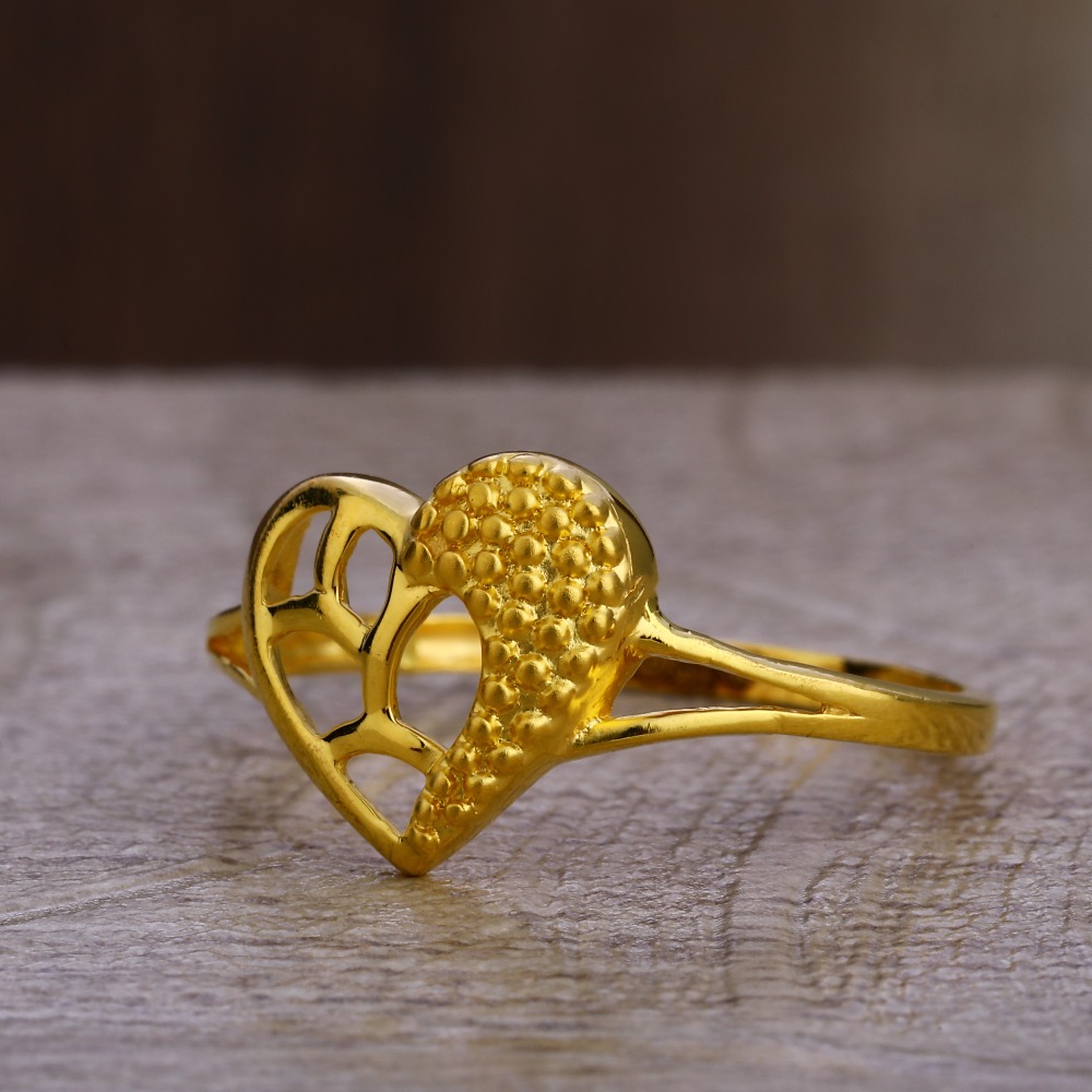 916 Gold Ladies Delicate Plain Ring LPR382