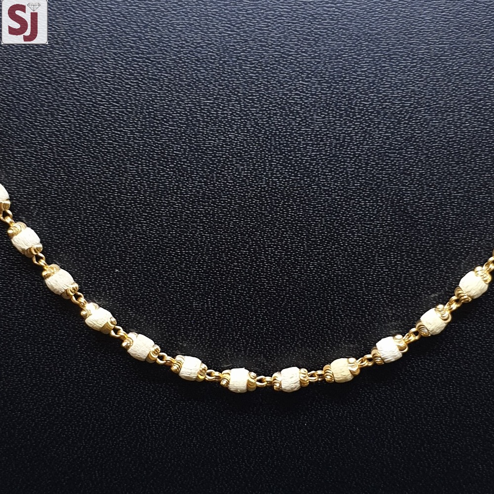 1 Line White Tulsi Mala TMG-0007 Gross Weight-9.290 Net Weight-8.560