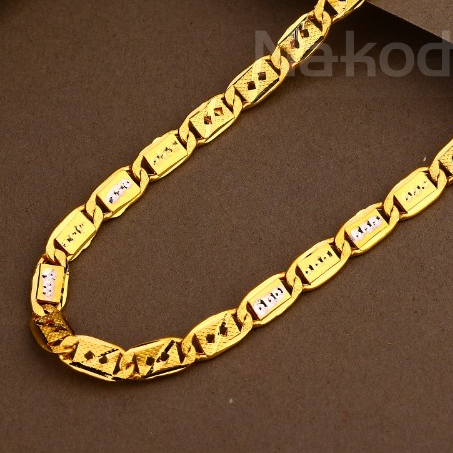 22kt gold stylish mens hollow chain mhc47