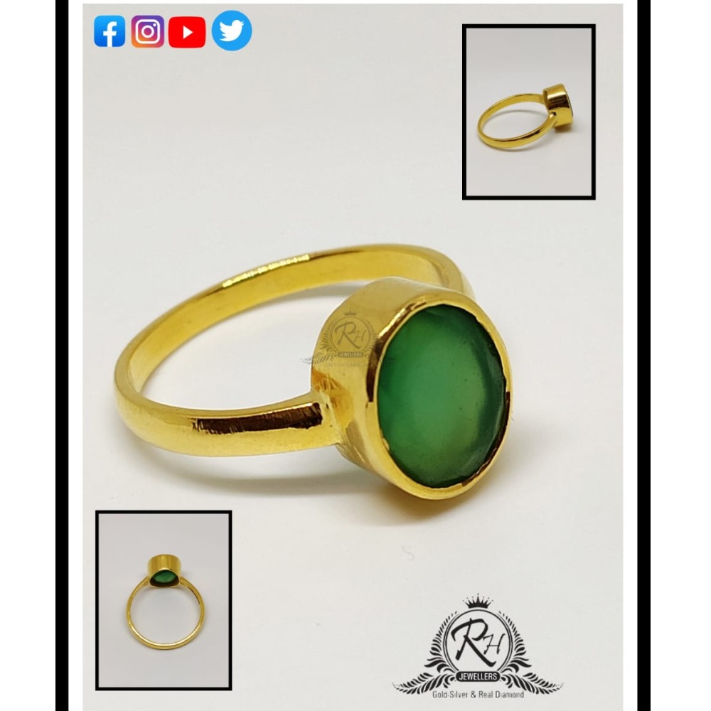 Green Stone Engagement Ring | Ladies Gold Rings