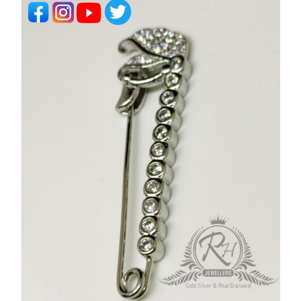 silver traditional ladies brooch pin RH-LB309